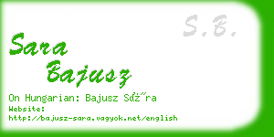 sara bajusz business card